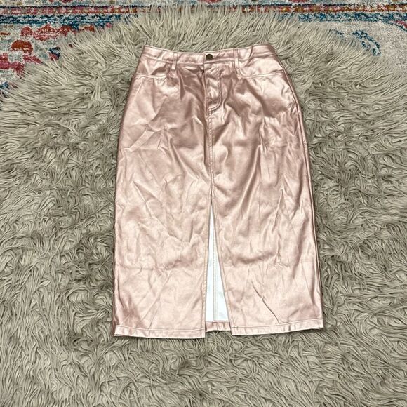 NWOT Venus rose gold midi skirt size 8 - Picture 1 of 4